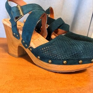 Leather clog korks  sz 7